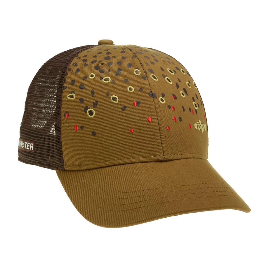 Rep Your Water Brown Trout Skin Trucker 1 Rep Your Water Brown Trout Skin Trucker