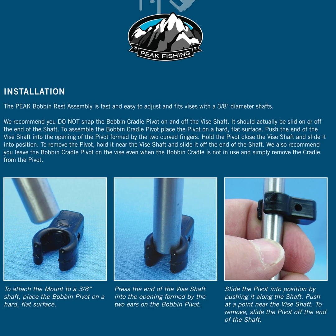 Peak Fishing Peak Bobbin Rest Assembly 2 Peak Fishing Peak Bobbin Rest Assembly