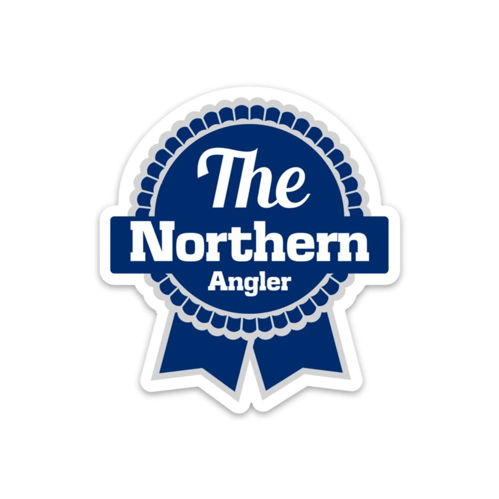 The Northern Angler Fly Shop Blue Ribbon Sticker 1 The Northern Angler Fly Shop Blue Ribbon Sticker