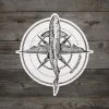 Rep Your Water Trout Compass Sticker