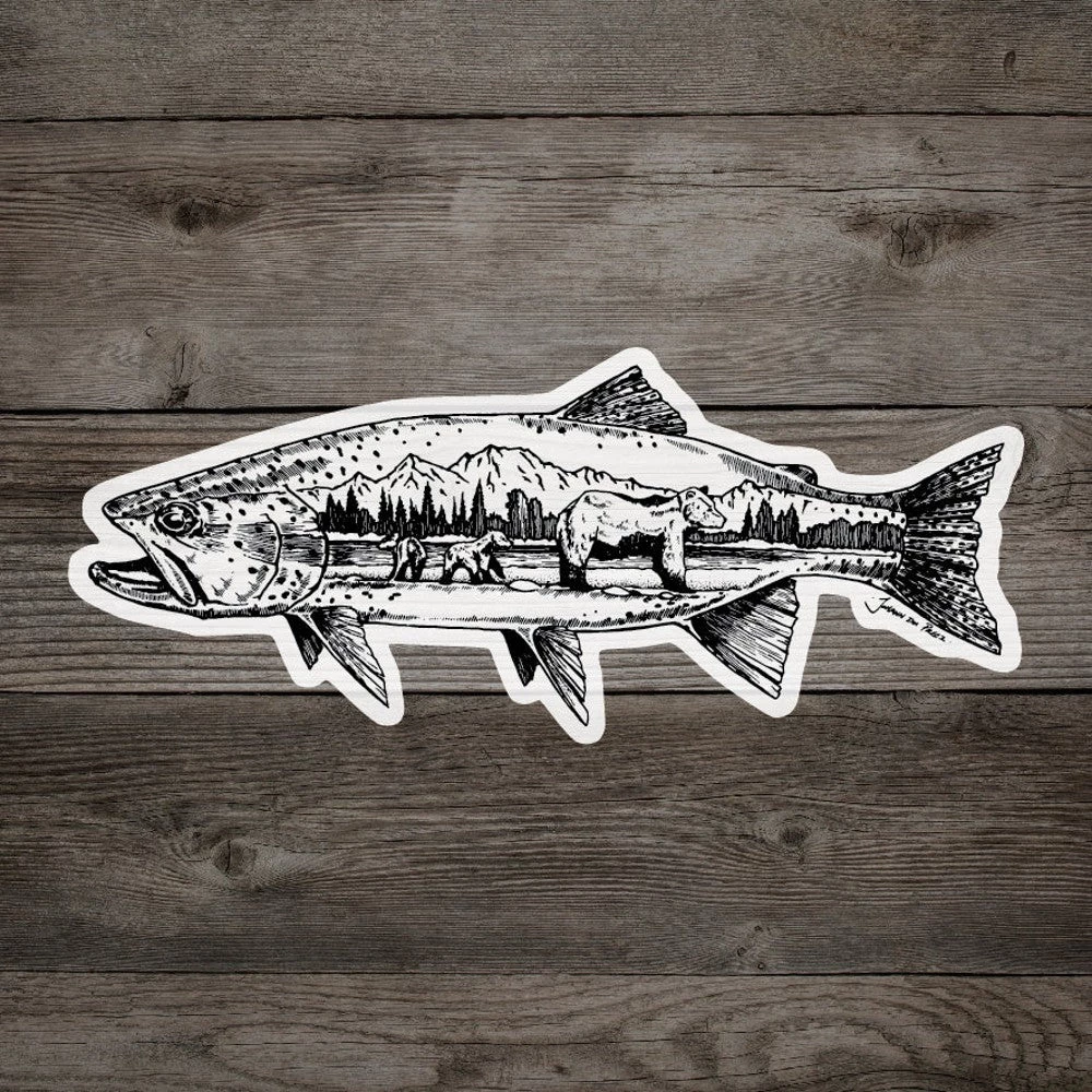 Rep Your Water Grizzly Trout Sticker Gifts & Accessories 1 Rep Your Water Grizzly Trout Sticker Gifts & Accessories