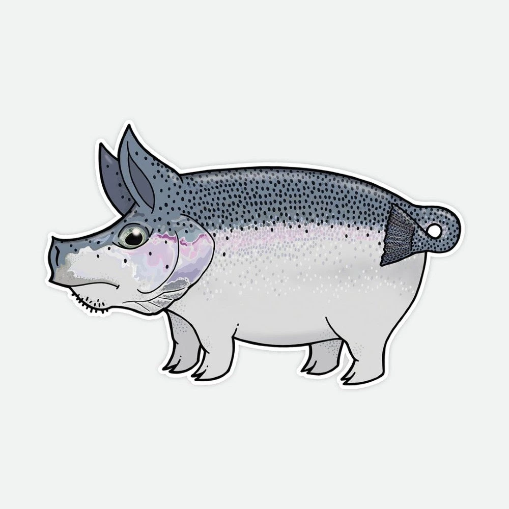 The Northern Angler Fly Shop Pig Steelhead Decal Gifts & Accessories 1 The Northern Angler Fly Shop Pig Steelhead Decal Gifts & Accessories