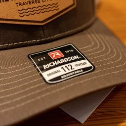 ATS Printing Headwear Northern Angler Leather Patch Richardson Trucker