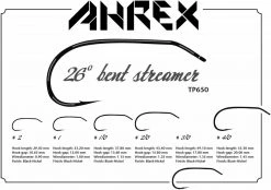 Hareline Dubbin Ahrex TP650 Bent Shank Streamer Hooks & Shanks