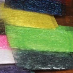 Hareline Dubbin Ice Dub Shimmer Fringe Chenille, Braid & Body Materials
